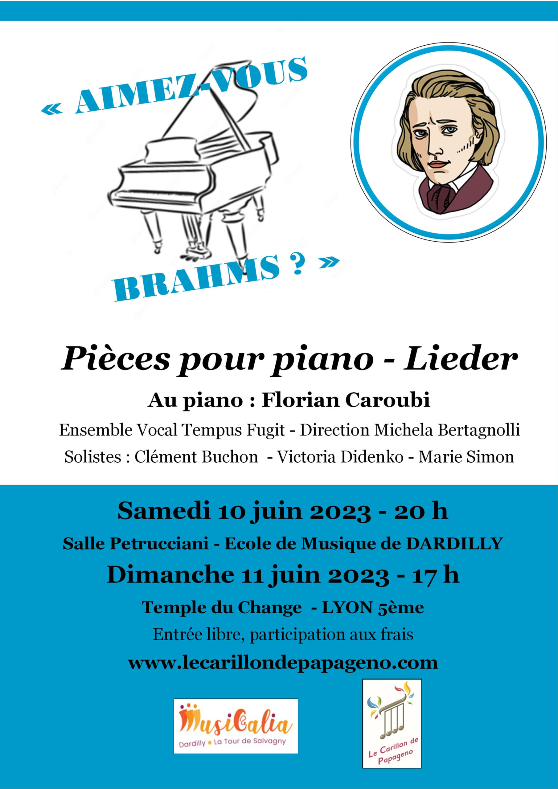 You are currently viewing 10 juin – Concert « Aimez vous Brahms ? »