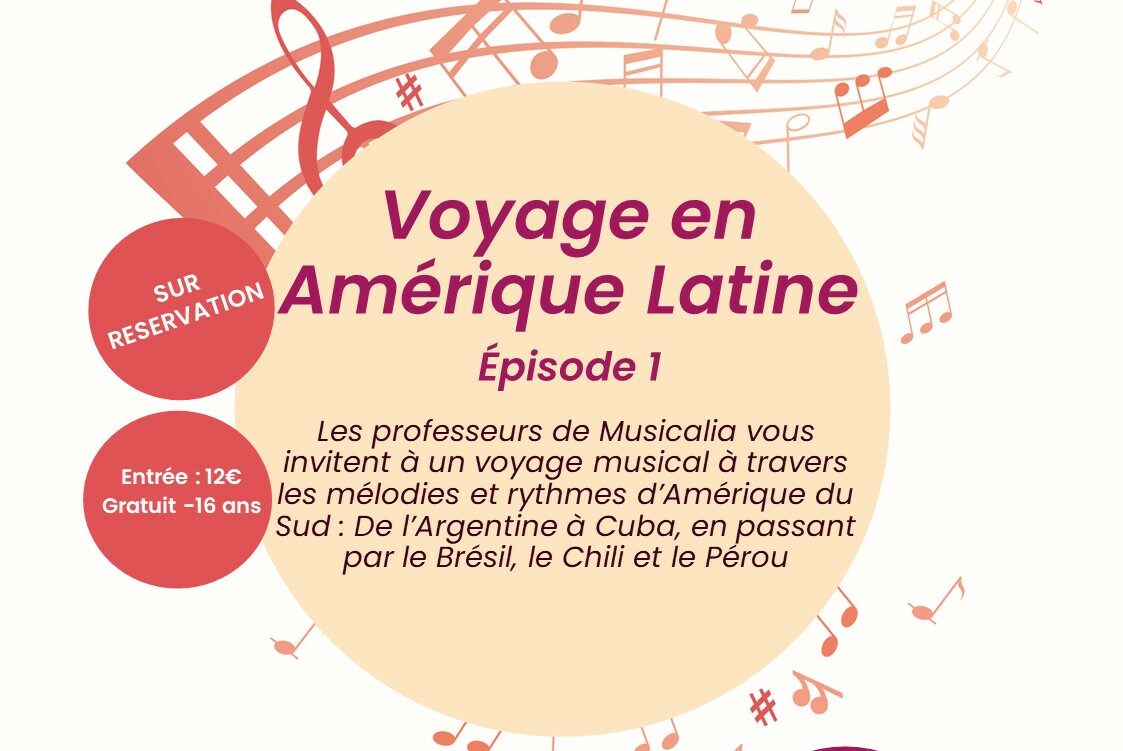 You are currently viewing 17 nov – Voyage en Amérique Latine – concert des professeurs