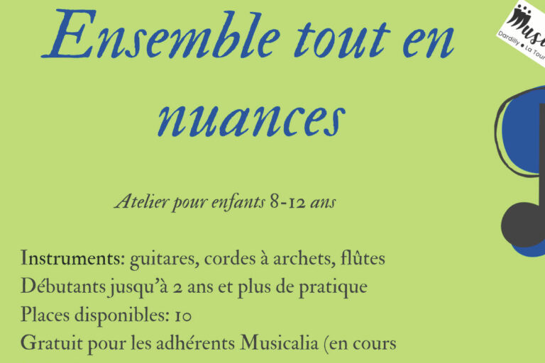 Lire la suite à propos de l’article 2 et 9 décembre – Stage « Ensemble tout en nuances »
