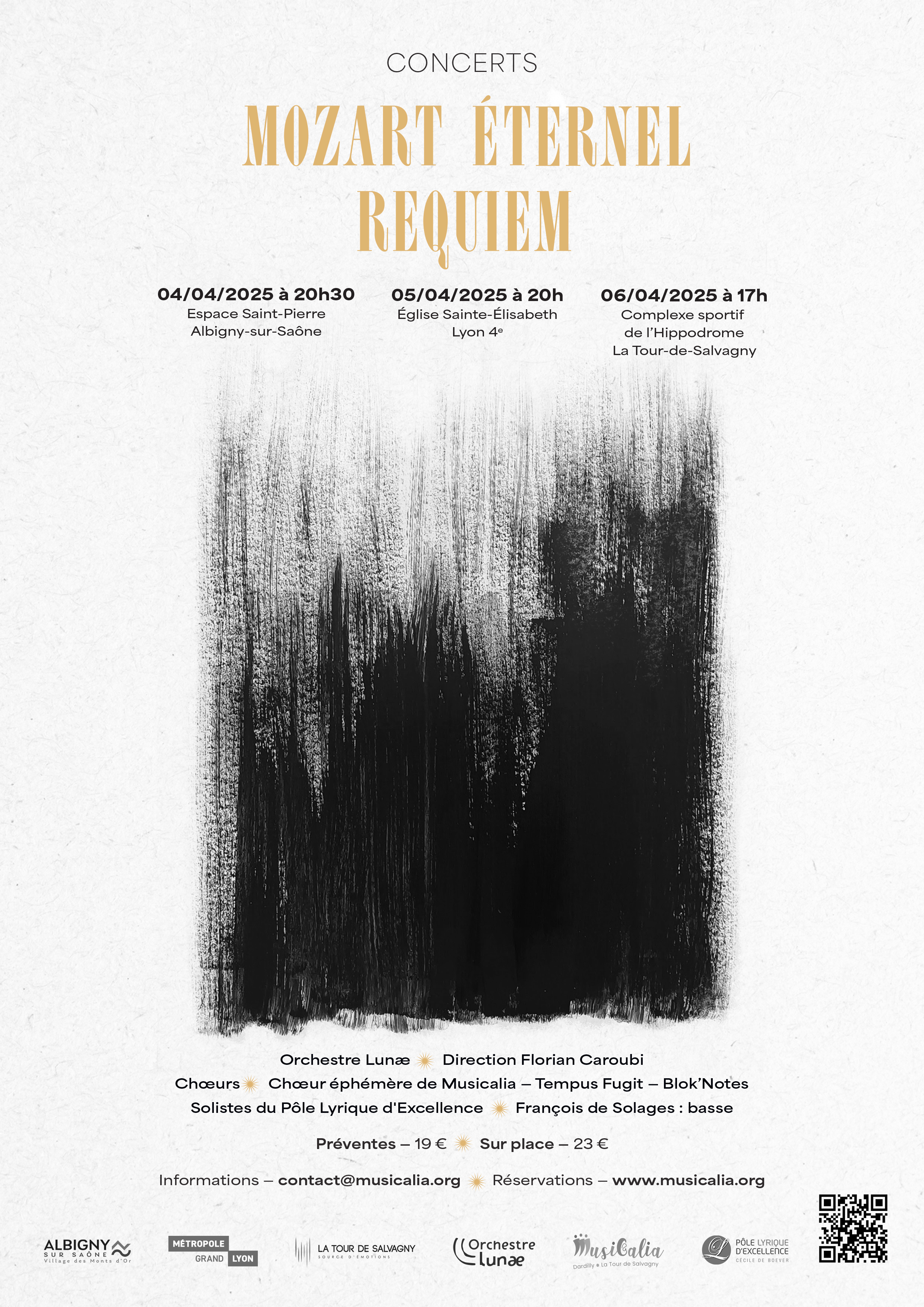 Lire la suite à propos de l’article 4, 5, et 6 avril Concerts Requiem de Mozart