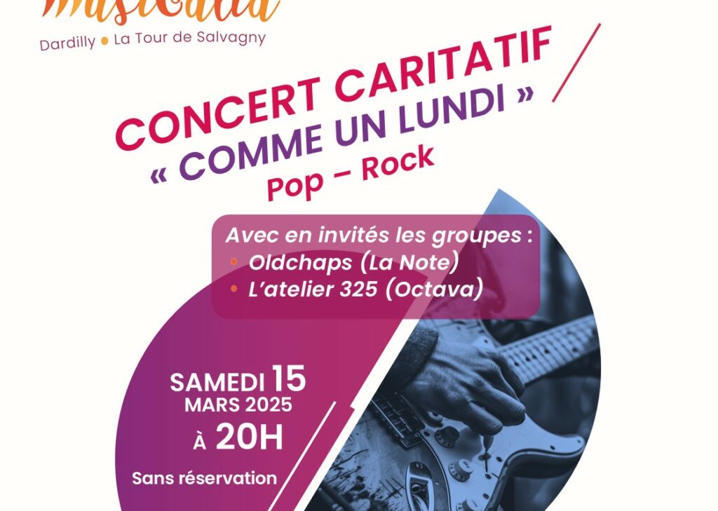 Lire la suite à propos de l’article 15 mars, Concert caritatif « Comme un lundi » and Guest