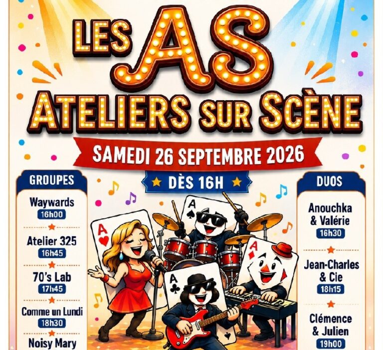 Lire la suite à propos de l’article Concert : « LES AS » Ateliers sur scène